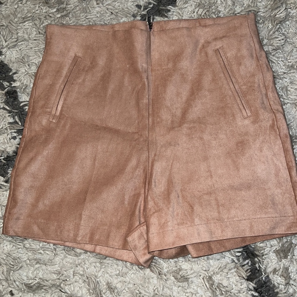 2 pair bundle faux-suede dress shorts - Picture 2 of 4